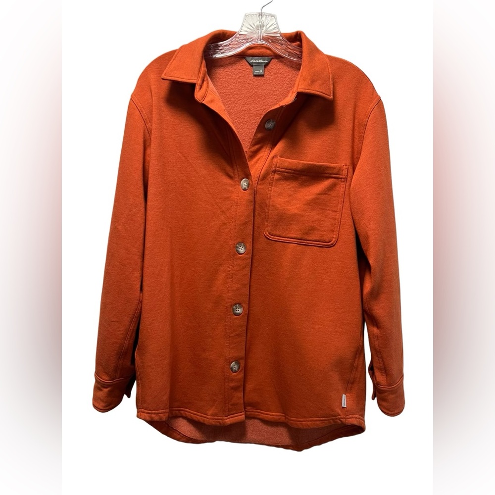 Eddie Bauer burnt orange button down top Size XS